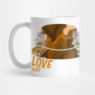 Love Flower Geometric Brown hat #46 Mug